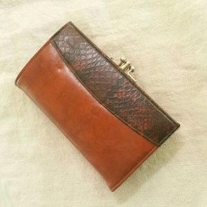 Vintage Wallet Clutch w Coin Purse